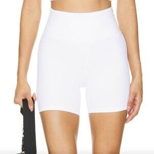 YEAR OF OURS Ribbed 6" Biker ShortWhite Athletic Sport Yoga